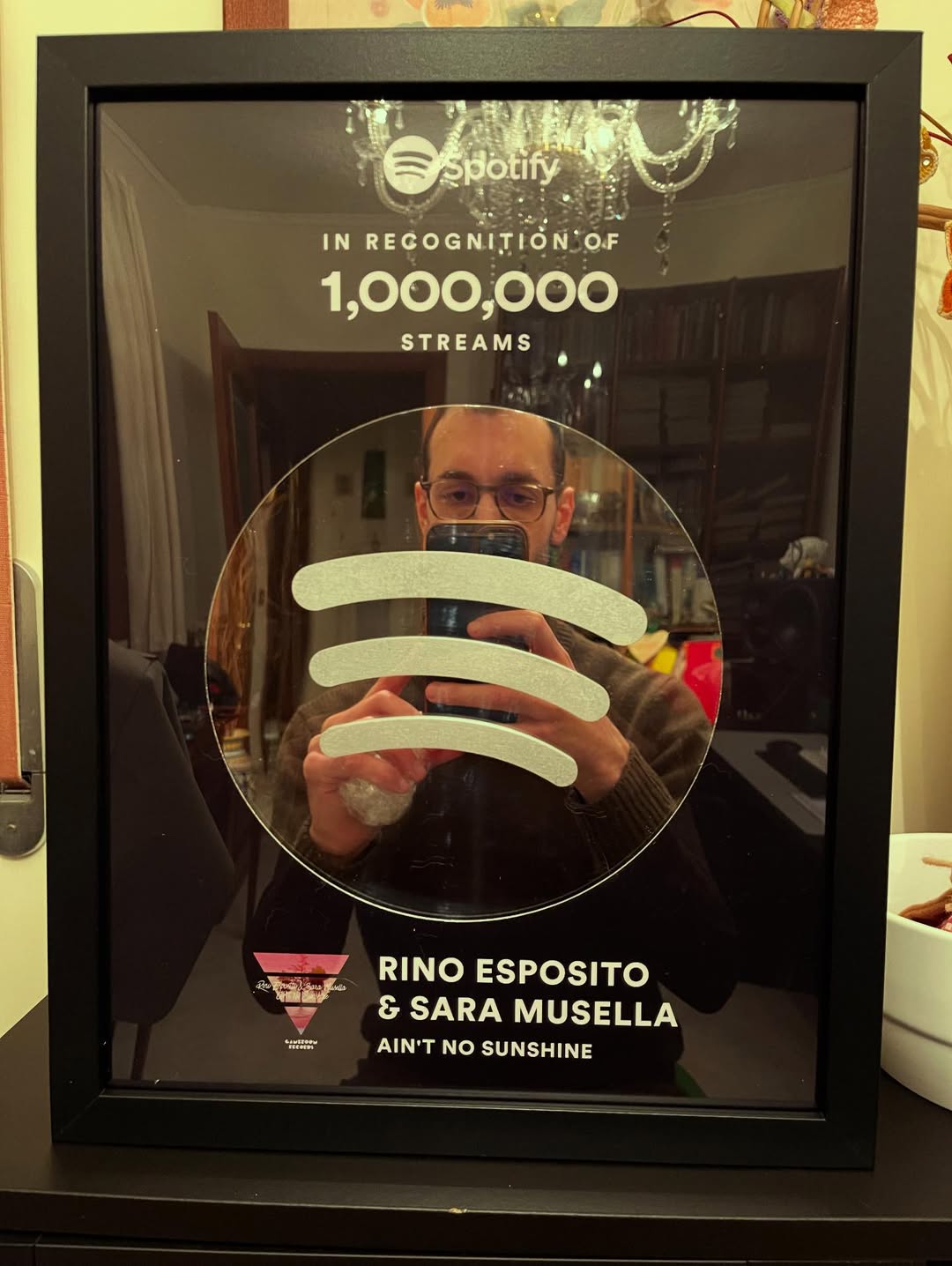 Custom Spotify Award delivered