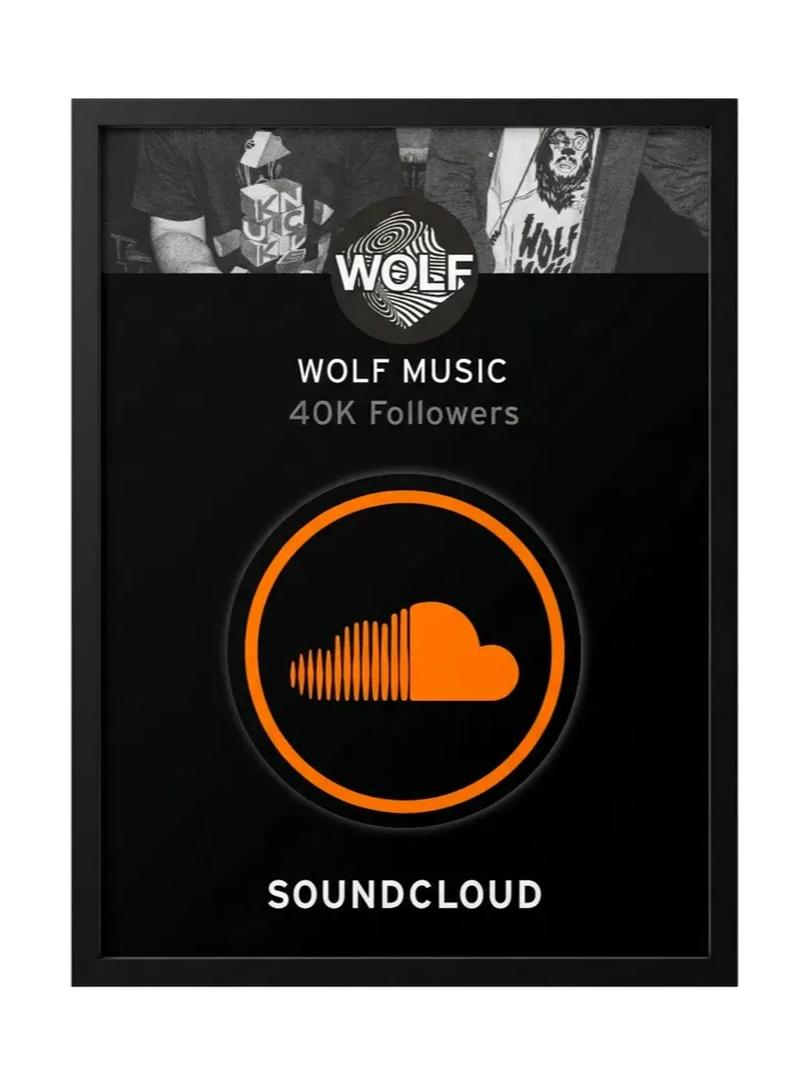 Custom SoundCloud Award 30x40cm — Awards For Creators